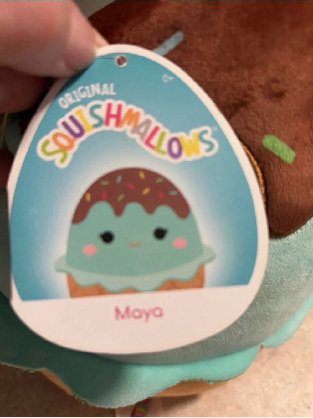 Squishmallows Maya Ice Cream Cone Plush - Mint, Brown & Tan